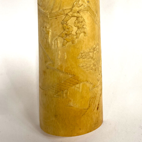 Chinese Qing Carved Ivory Scholar's Wrist Rest