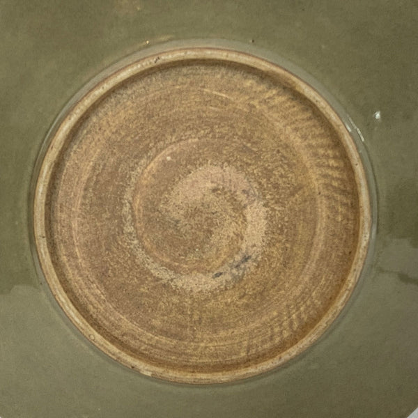 Chinese Yaozhou Celadon Pottery Floral Molded Plate