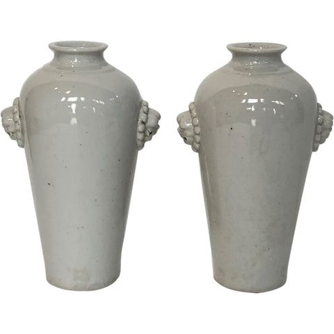 Pair of Chinese Dehua Porcelain Meiping Vases