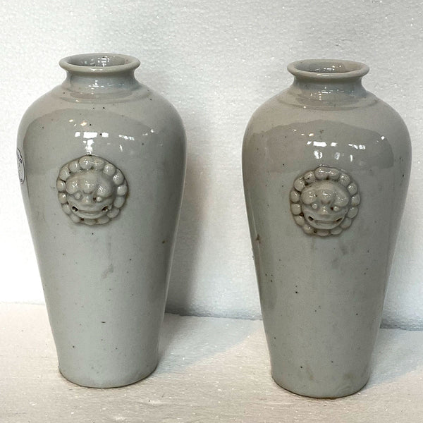 Pair of Chinese Dehua Porcelain Meiping Vases