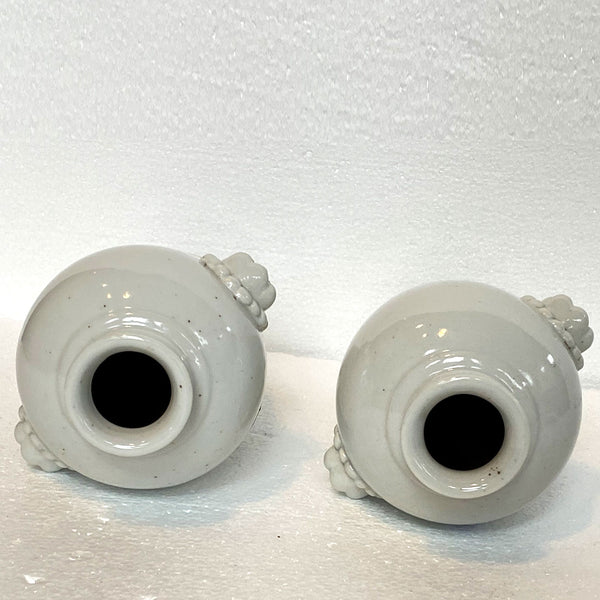 Pair of Chinese Dehua Porcelain Meiping Vases