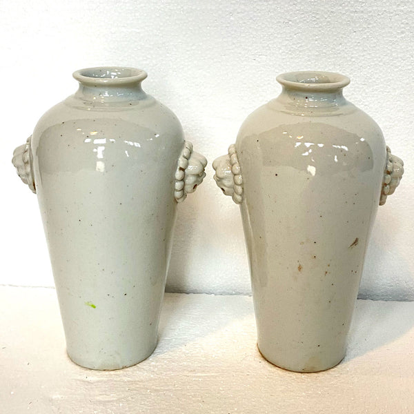 Pair of Chinese Dehua Porcelain Meiping Vases