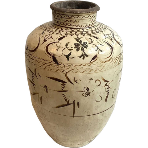 Large Chinese Shanxi Province Pottery Wine Pot