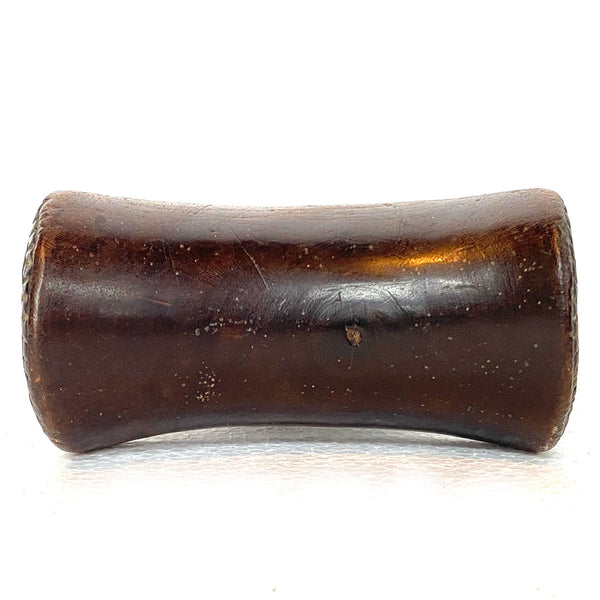 East African Carved Wood and Wrought Iron Headrest