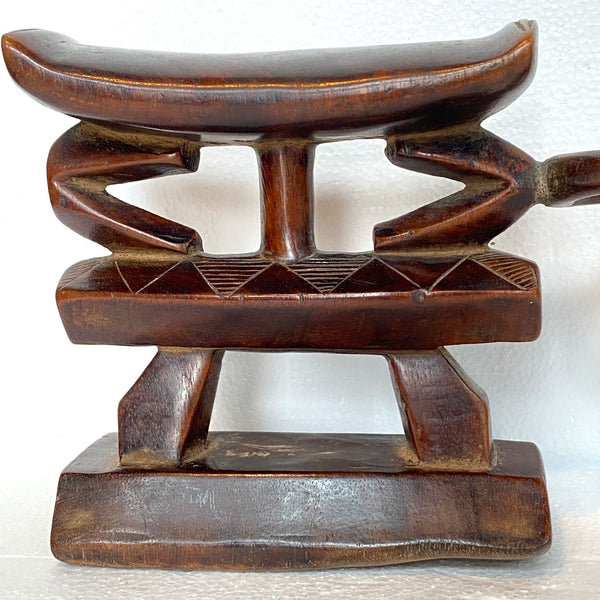 African Shona / Tsonga Hardwood Ceremonial Wedding Double Headrest