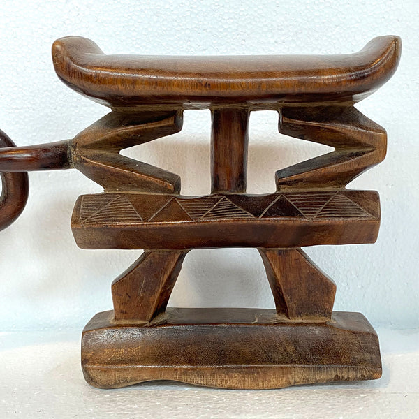 African Shona / Tsonga Hardwood Ceremonial Wedding Double Headrest