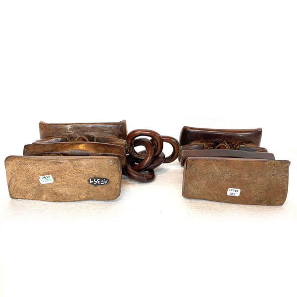 African Shona / Tsonga Hardwood Ceremonial Wedding Double Headrest