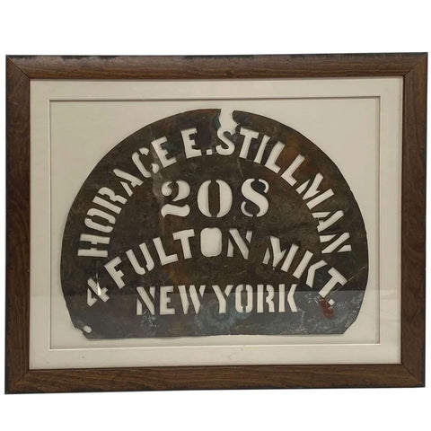 American Horace E. Stillman Cranberry Crate Iron Advertising Stencil