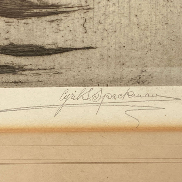 CYRIL SAUNDERS SPACKMAN Etching on Paper, Early Morn