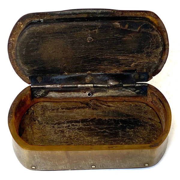 Victorian Horn Snuff Box and Cigar Cutter