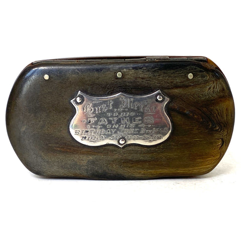 Victorian Horn Snuff Box and Cigar Cutter