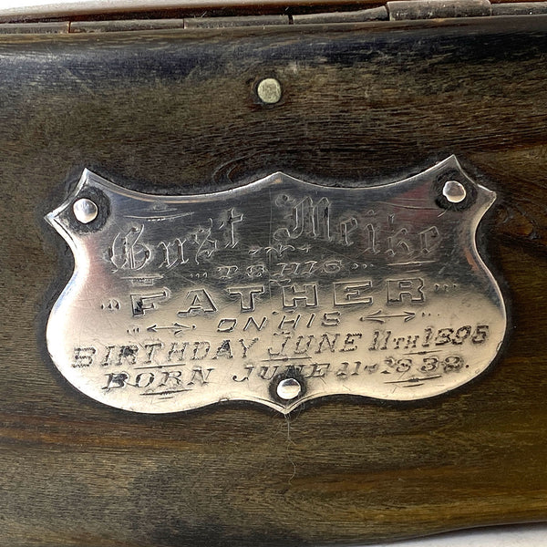 Victorian Horn Snuff Box and Cigar Cutter
