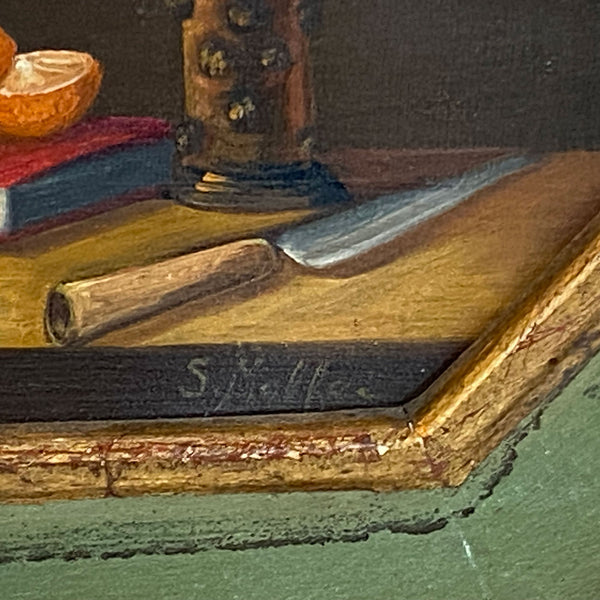 Pair of Vintage Italian Signed Miniature Still Life Paintings