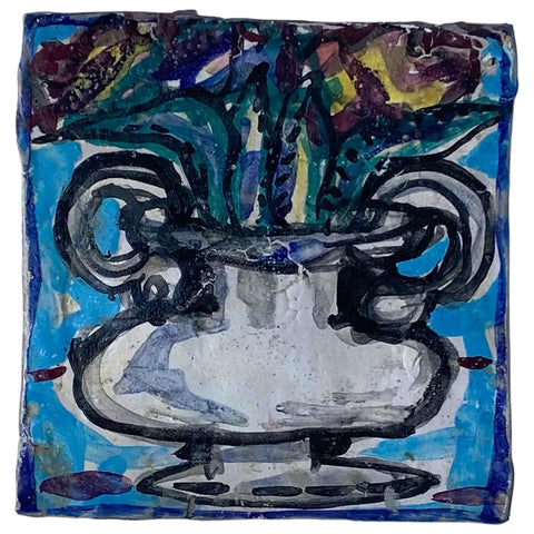 Vintage American MARTHA DANIELS Modernist Glazed Pottery Tile