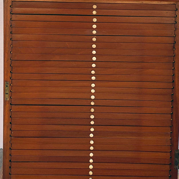 Flemish Burled Birch Glazed Door Microscope Slide Table Cabinet