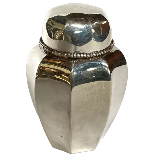 American Whiting Sterling Silver Tea Caddy