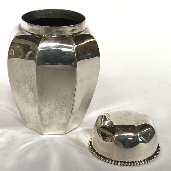 American Whiting Sterling Silver Tea Caddy