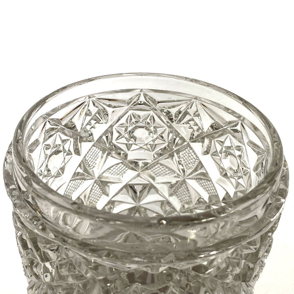 American Art Nouveau Silverplate and Cut Glass Humidor / Canister