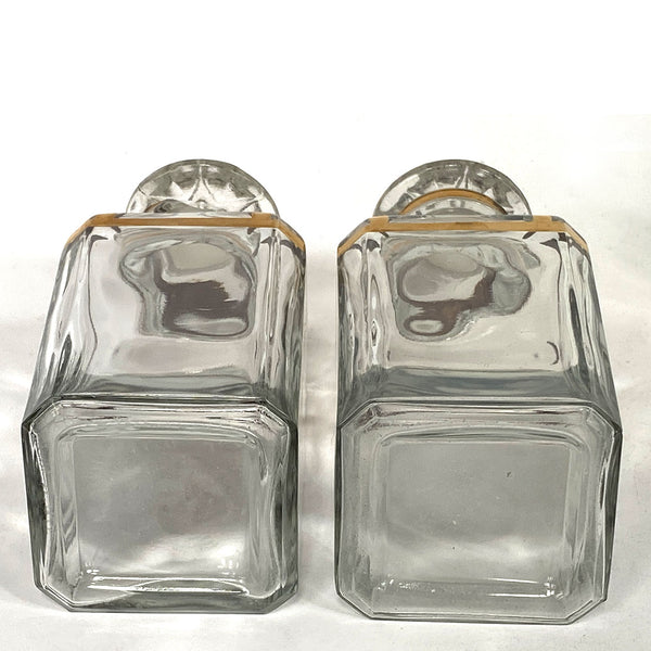 French Baccarat Glass Leather Book-Form Decanter Box (Tantalus)