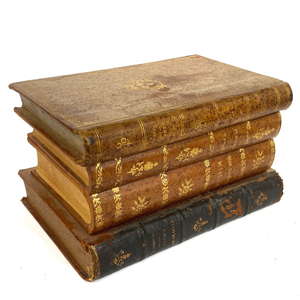 French Baccarat Glass Leather Book-Form Decanter Box (Tantalus)