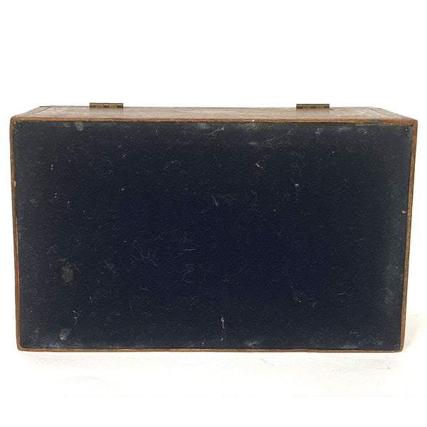 English Victorian Tunbridge Ware Parquetry Mixed Woods Jewelry Box