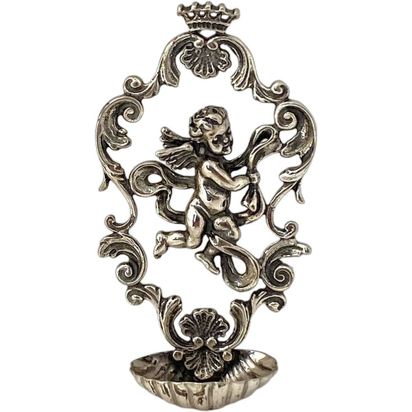 Small Vintage Italian Giovanni Raspini .800 Silver Church Wall Font