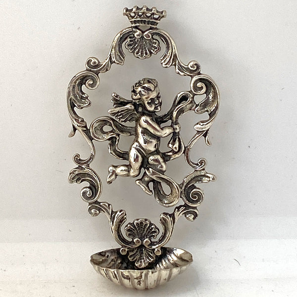 Small Vintage Italian Giovanni Raspini .800 Silver Church Wall Font