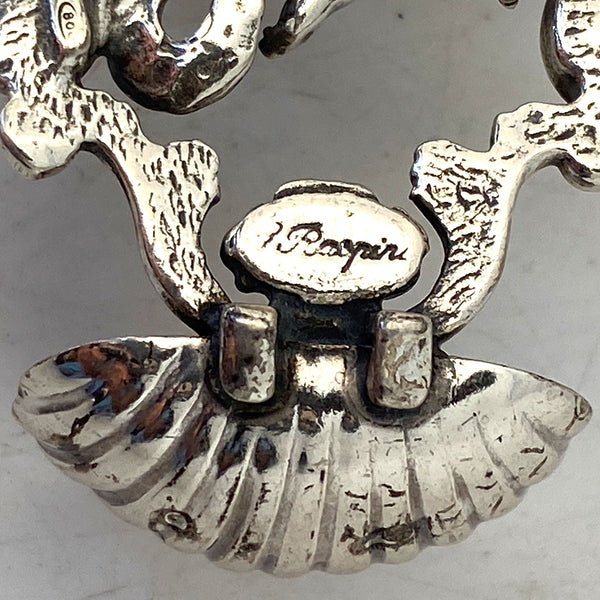Small Vintage Italian Giovanni Raspini .800 Silver Church Wall Font