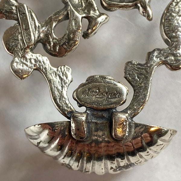 Small Vintage Italian Giovanni Raspini .800 Silver Church Wall Font
