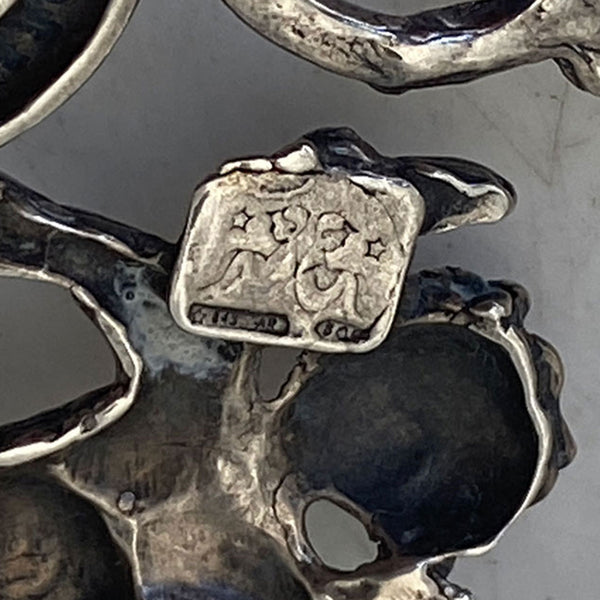Small Vintage Italian .800 Silver Ecclesiastical Holy Water Double Wall Font