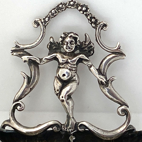 Small Vintage Italian .800 Silver Ecclesiastical Holy Water Double Wall Font