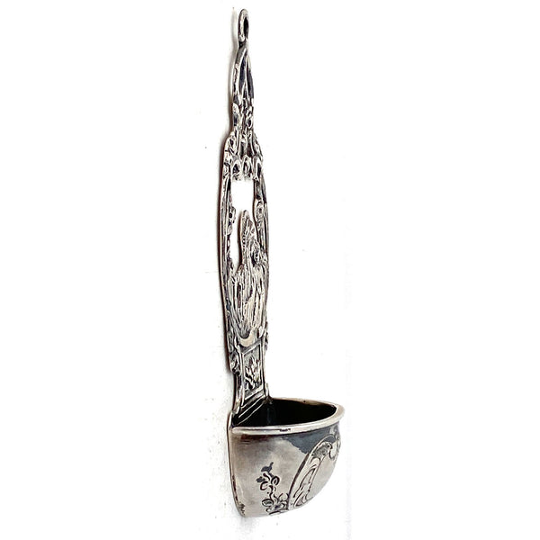 Small German .800 Silver Ecclesiastical Madonna and Child Holy Water Wall Font (Stoup)