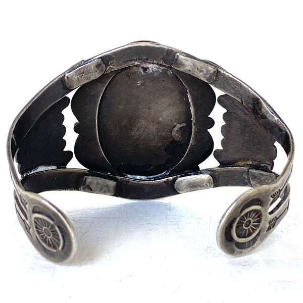 Native American Maisel's Indian Trading Post Sterling Silver Turquoise Cuff Bracelet