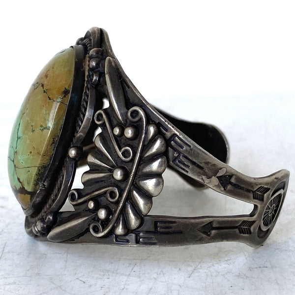 Native American Maisel's Indian Trading Post Sterling Silver Turquoise Cuff Bracelet