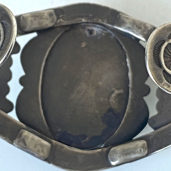 Native American Maisel's Indian Trading Post Sterling Silver Turquoise Cuff Bracelet