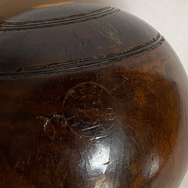 Collection Five Large Scottish Thomas Taylor Lignum Vitae Lawn Bowls