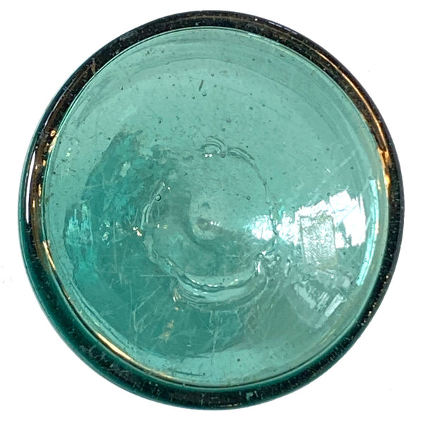 Early American Mid-Atlantic Glass Aquamarine Utility Bottle