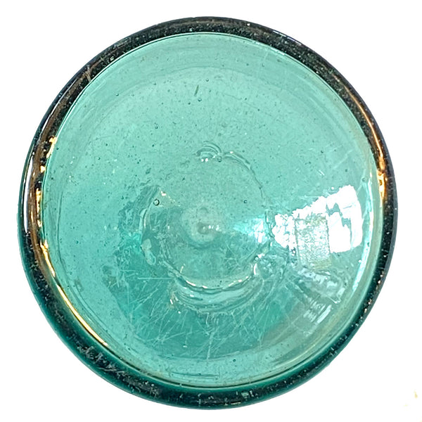 Early American Mid-Atlantic Glass Aquamarine Utility Bottle