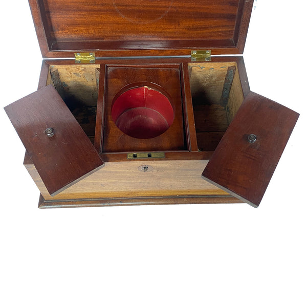 English Regency Mahogany Tea Caddy Box