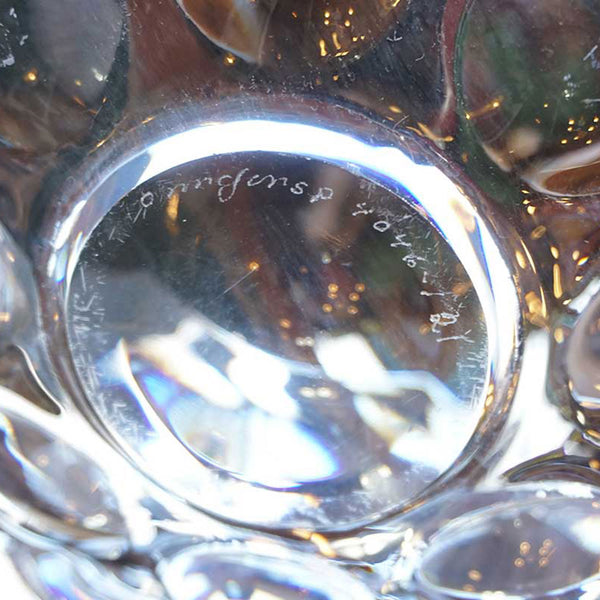 Rare Swedish Sven Palmquist for Orrefors Clear Glass Bubble Bowl