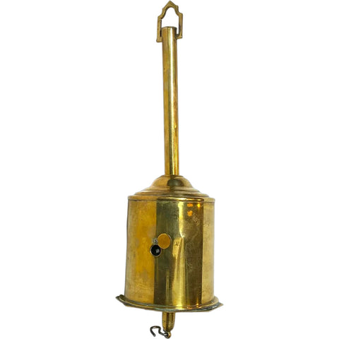 English George Salter & Co. Brass Clockwork Fireplace Roasting Spit (Bottle-Jack)