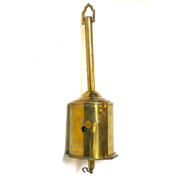 English George Salter & Co. Brass Clockwork Fireplace Roasting Spit (Bottle-Jack)