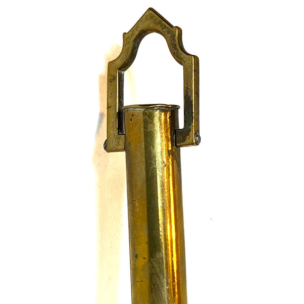 English George Salter & Co. Brass Clockwork Fireplace Roasting Spit (Bottle-Jack)