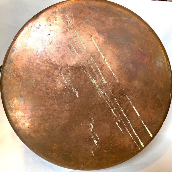 Large French Copper and Brass Two-Handle Cooking Basin (Confisier)