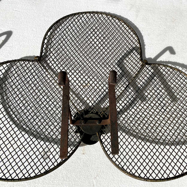 English Georgian Brass and Iron Fireplace Spark Guard Hook-On Screen