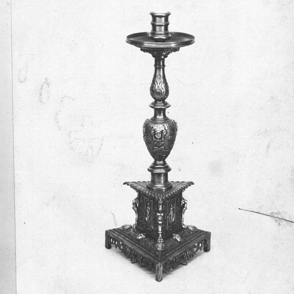 American Edward F. Caldwell Silver and Gilt Bronze Three-Light Table Lamp