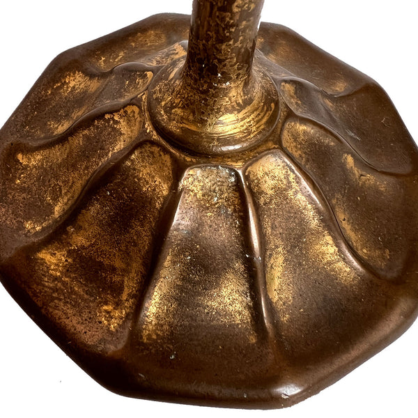 Small American Louis C. Tiffany Furnaces Bronze Dore Table Lamp Base