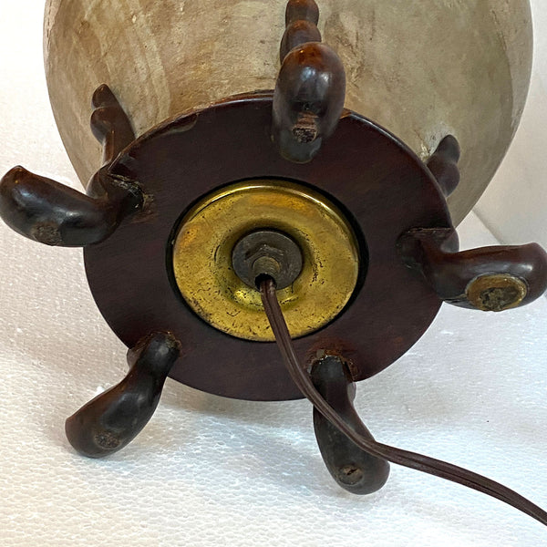 Large Chinese Tang Pottery Wan Nian Jar Two-Light Table Lamp