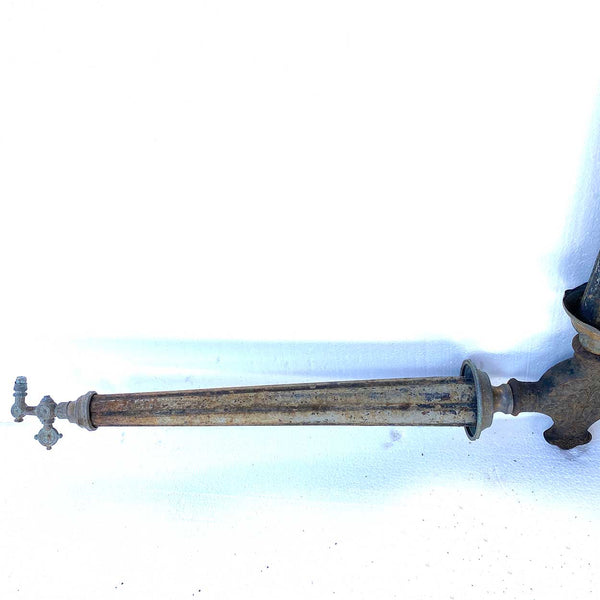 Pair of American Colorado Victorian Zinc and Brass Gas Street Lights Components