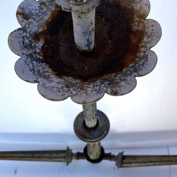 Pair of American Colorado Victorian Zinc and Brass Gas Street Lights Components
